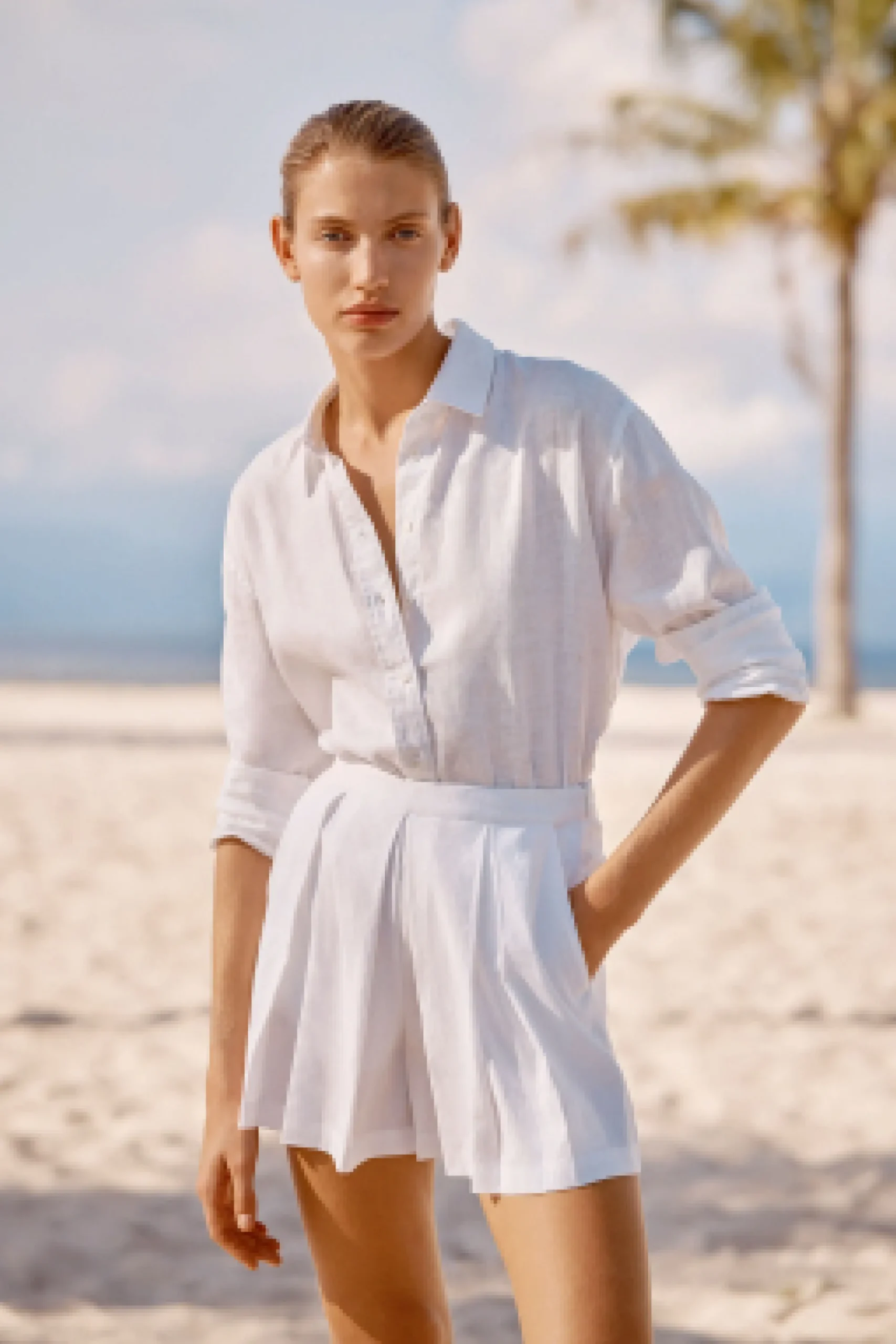 Woman Seed Heritage Shorts-Pleat Front Short