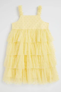 Girl Seed Heritage Dresses-Polka Dot Tiered Dress