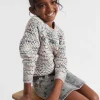 Girl Seed Heritage T-Shirts & Tops-Popcorn Mixy Crop Knit