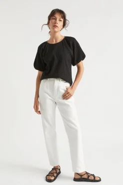 Woman Seed Heritage T-Shirts & Tops-Raglan Textured Tee