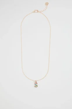 Girl Seed Heritage Jewellery-Rainbow Diamante Initial Necklace