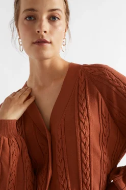 Woman Seed Heritage Knitwear & Sweaters-Relaxed Cable Cardigan