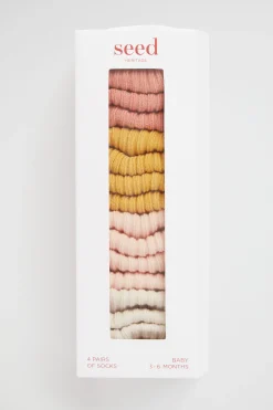 Newborn Seed Heritage Socks-Rib Sock Multipack