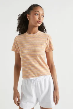 Teen Girl Seed Heritage T-Shirts & Tops-Rib Stripe Tee