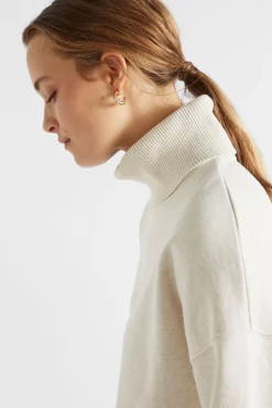 Woman Seed Heritage Knitwear & Sweaters-Roll Neck Terry Sweat