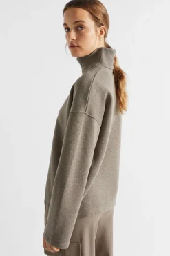 Woman Seed Heritage Knitwear & Sweaters-Roll Neck Terry Sweat