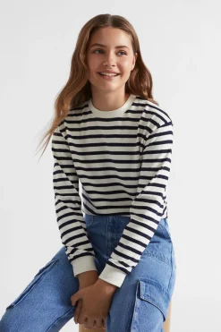 Teen Girl Seed Heritage T-Shirts & Tops-Rugby Stripe Tee