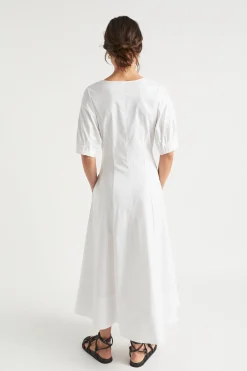 Woman Seed Heritage Dresses-Sateen Full Hem Midi Dress