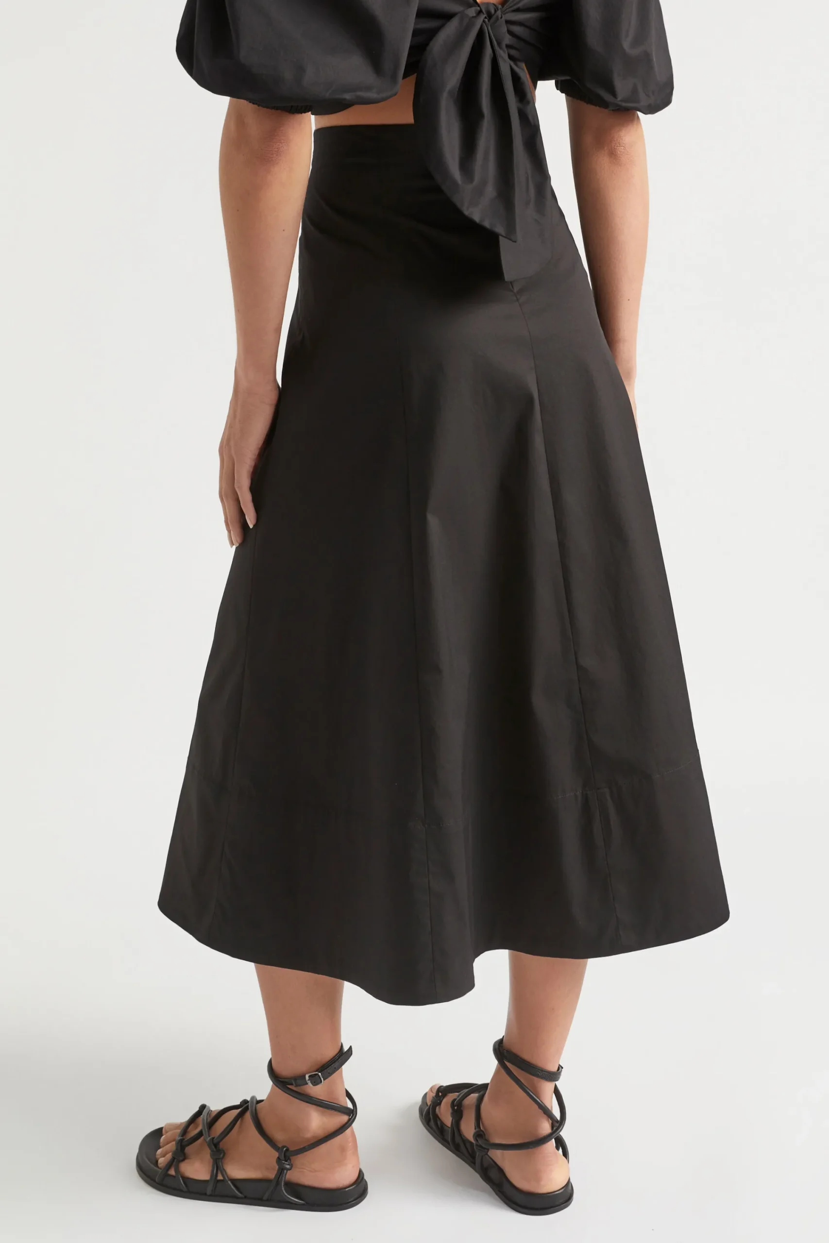 Woman Seed Heritage Skirts-Sateen Panel Midi Skirt
