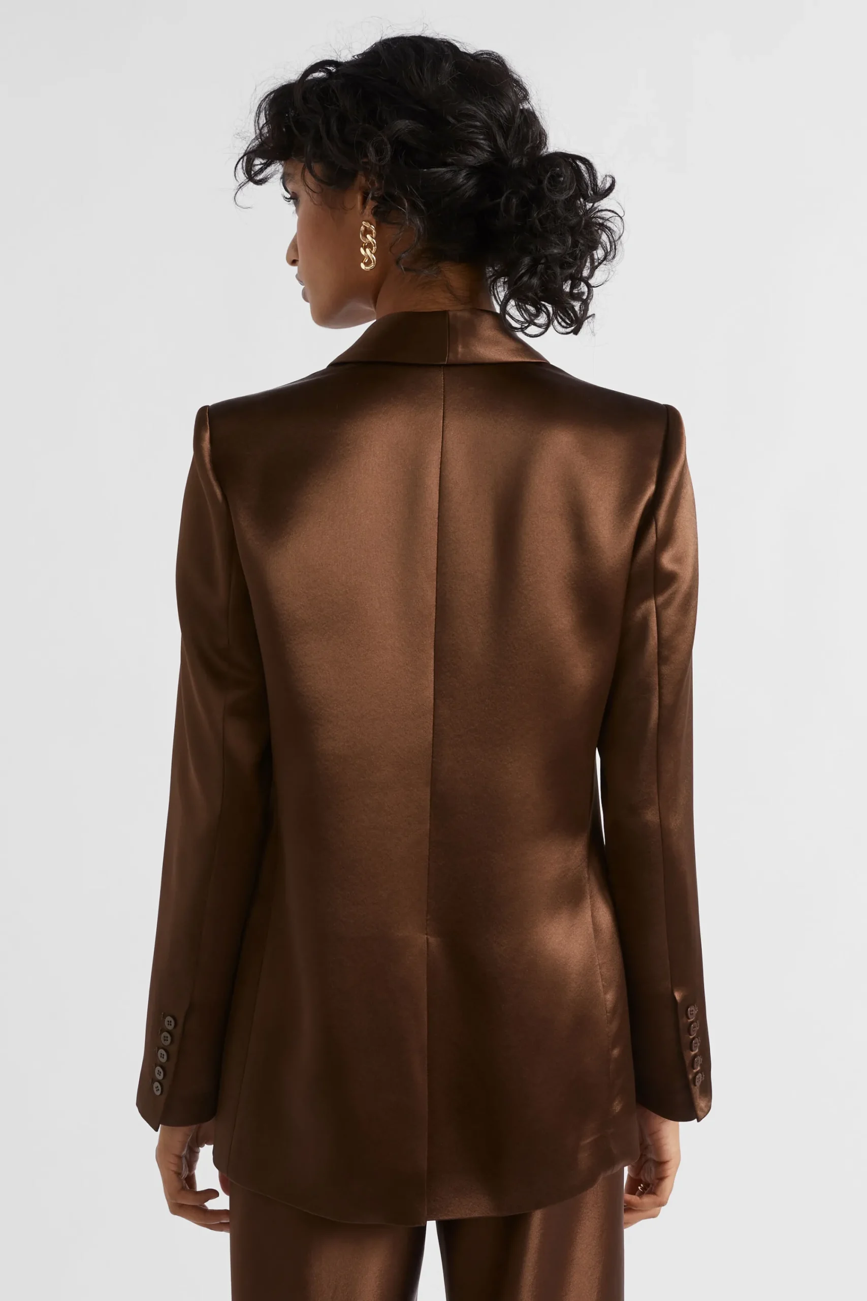 Woman Seed Heritage Jackets & Vests-Satin Blazer