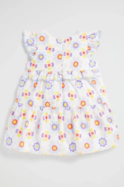 Baby Girl Seed Heritage Dresses-Scalloped Yardage Dress