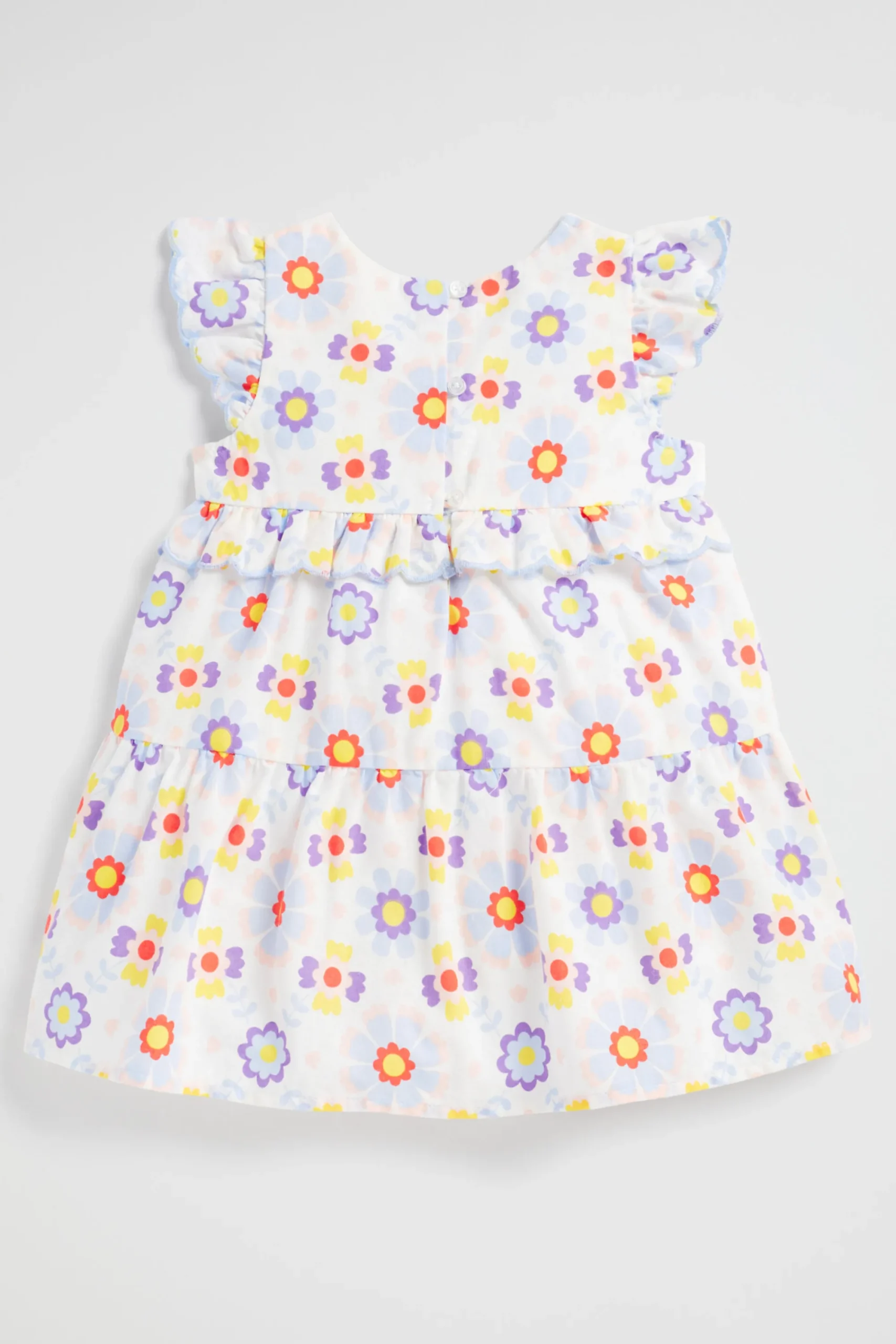 Baby Girl Seed Heritage Dresses-Scalloped Yardage Dress