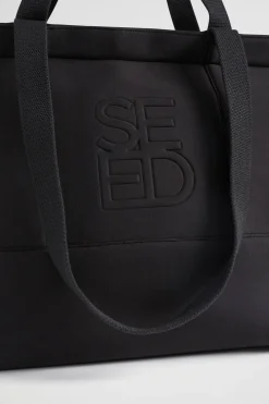 Woman Seed Heritage Beach Bags-Seed Logo Jersey Overnight Bag