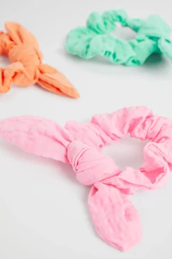 Girl Seed Heritage Hair Accessories-Seersucker Scrunchie Trio