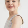 Girl Seed Heritage Dresses-Seersucker Smocked Dress