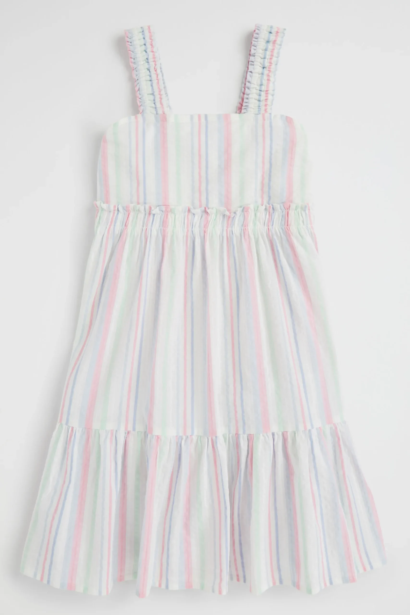 Girl Seed Heritage Dresses-Seersucker Smocked Dress