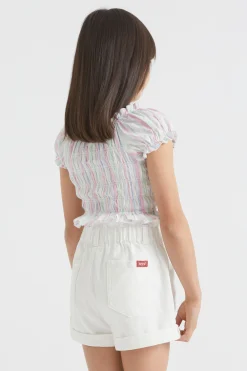 Girl Seed Heritage T-Shirts & Tops-Seersucker Top
