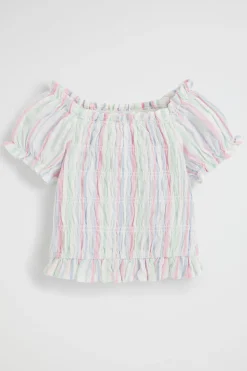 Girl Seed Heritage T-Shirts & Tops-Seersucker Top