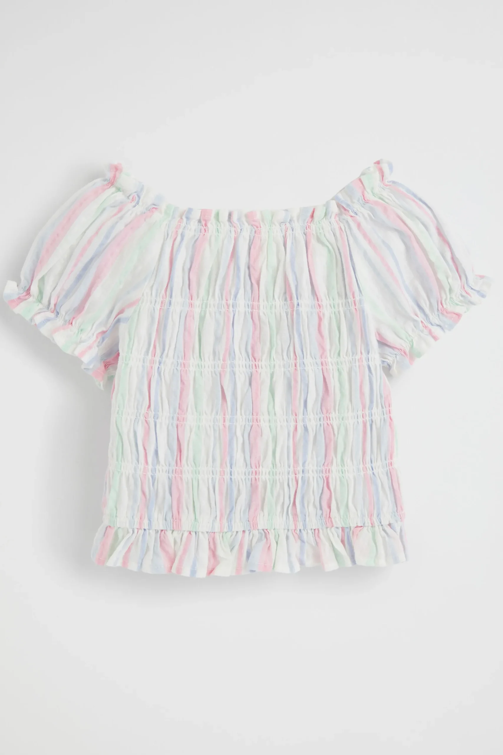Girl Seed Heritage T-Shirts & Tops-Seersucker Top