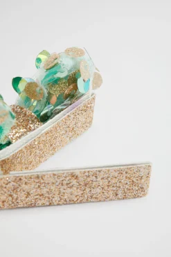 Girl Seed Heritage Hair Accessories-Sequin Bow Duck Clip