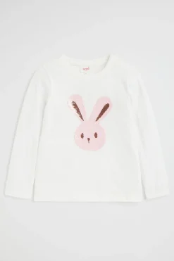 Girl Seed Heritage T-Shirts & Tops-Sequin Bunny Tee