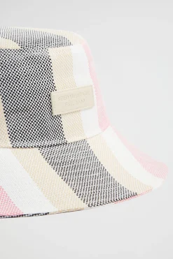 Woman Seed Heritage Hats & Gloves-Stripe Bucket Hat