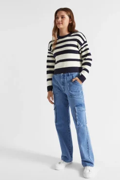 Teen Girl Seed Heritage Knitwear & Sweaters-Stripe Rib Knit