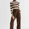 Woman Seed Heritage Knitwear & Sweaters-Stripe Rib Mock Neck