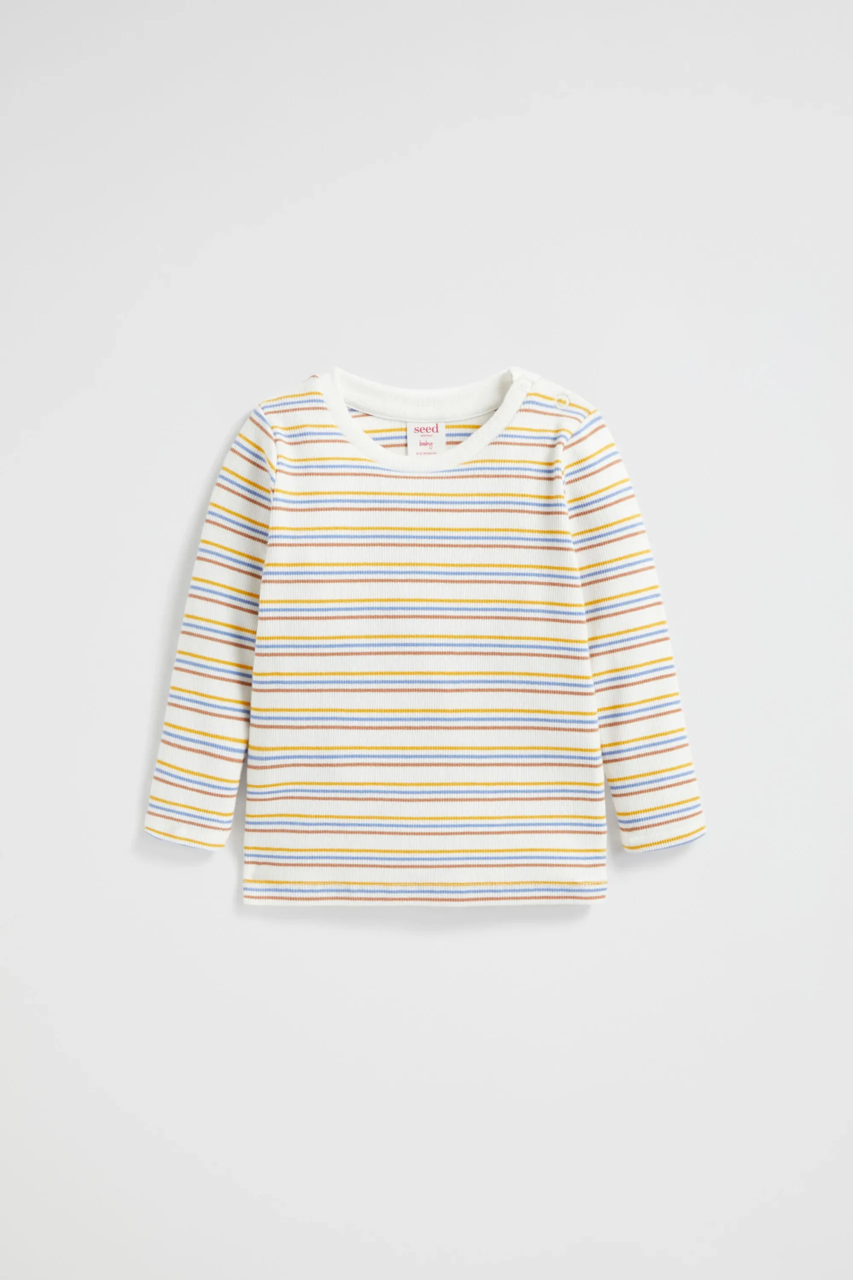 Baby Boy Seed Heritage T-Shirts & Tops-Stripe Rib Tee