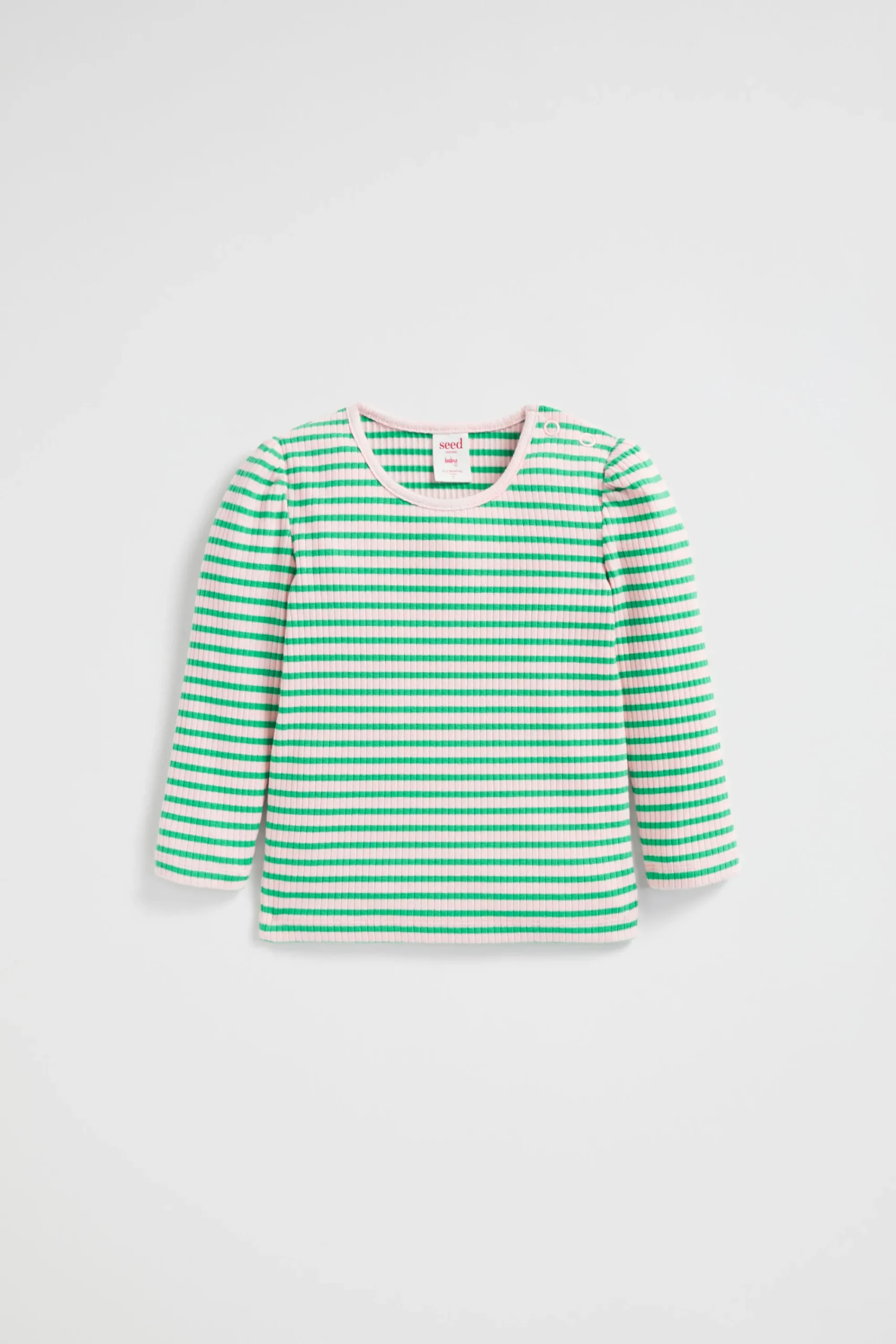 Baby Girl Seed Heritage T-Shirts & Tops-Stripe Rib Top