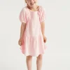 Girl Seed Heritage Dresses-Textured Cotton Dress