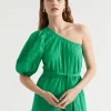 Woman Seed Heritage Dresses-Textured One Shoulder Maxi Dress