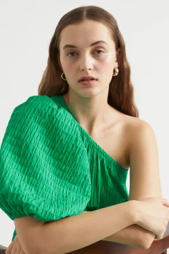 Woman Seed Heritage Dresses-Textured One Shoulder Maxi Dress