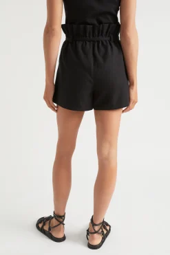 Woman Seed Heritage Shorts-Textured Paperbag Tie Short