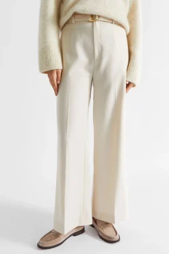 Woman Seed Heritage Pants-Wool Blend Belt Pant