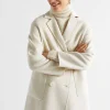 Woman Seed Heritage Jackets & Vests-Wool Blend Double Breasted Pea Coat