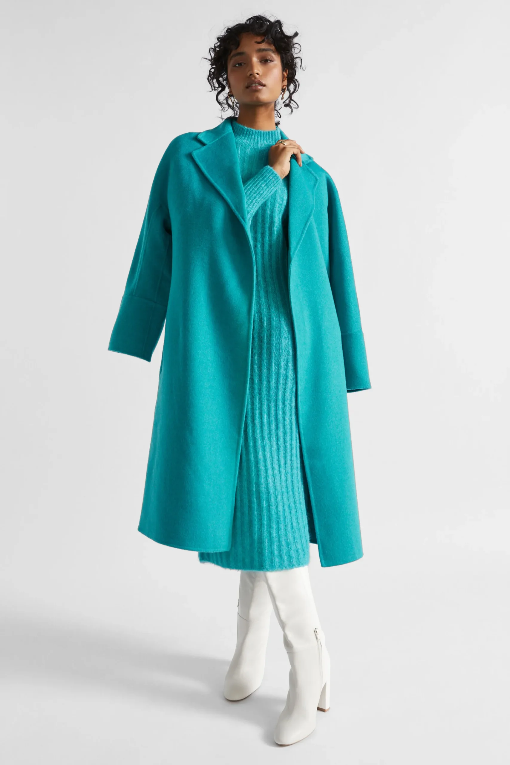 Woman Seed Heritage Knitwear & Sweaters-Wool Blend Knit Midi Dress