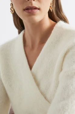 Woman Seed Heritage Knitwear & Sweaters-Wool Blend Wrap Sweater